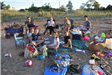 Large Family Having a Picnic on the Beach 2