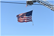 American Flag Seen Hanging from a Crane 2