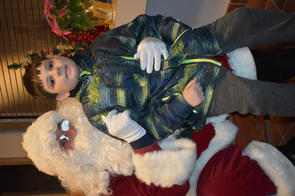 Boy on Santa's Lap