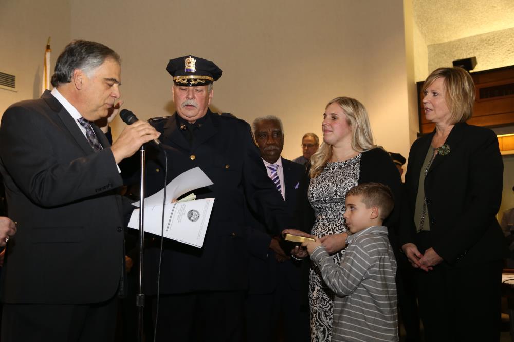 Derechailo and Family Beside the Mayor and Other Council Members