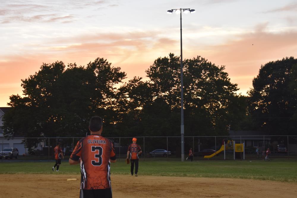 Ball Flies into the Deep Outfield