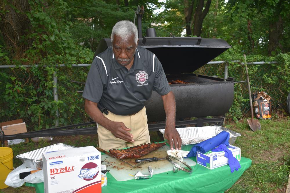 Councilman Robert Swindle with a Rack of Ribs